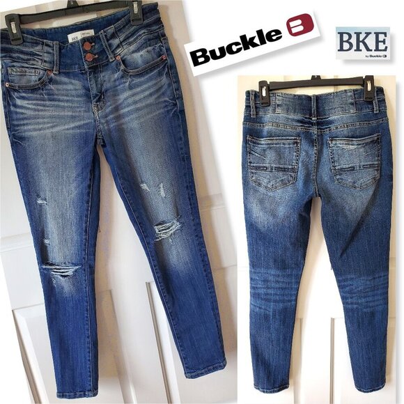 BKE PAYTON Universal Fit Mid Rise Ankle Skinny Stretch Jeans 26 LK New - Picture 1 of 12